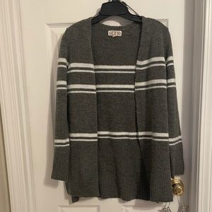 Pink Rose gray cardigan, large